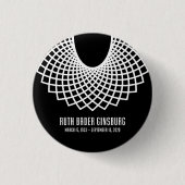 beruchte RBG Collar Memorial Button (Voorkant)