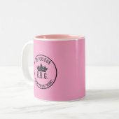 Beruchte RBG Dissent Persists Resist Pink Tweekleurige Koffiemok (Voorkant links)