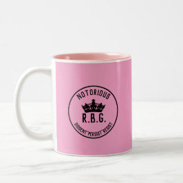 Beruchte RBG Dissent Persists Resist Pink Tweekleurige Koffiemok