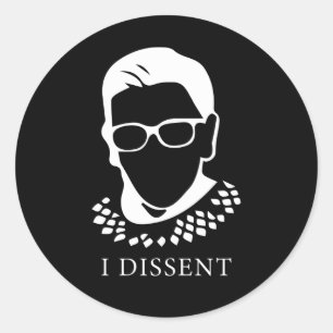 Beruchte RBG - feministische kracht eerbetoon Ronde Sticker