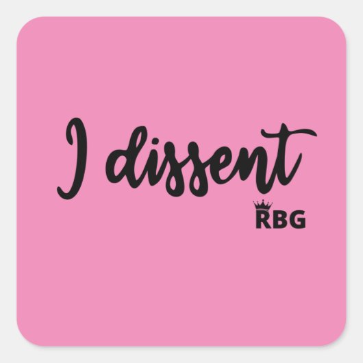 beruchte RBG I DISSENT Sticker (Voorkant)