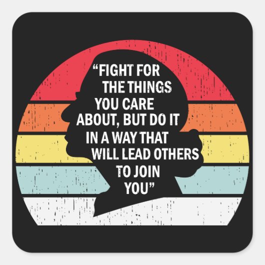  Beruchte RBG Ruth Bader Ginsburg Dames Vierkante Sticker (Voorkant)