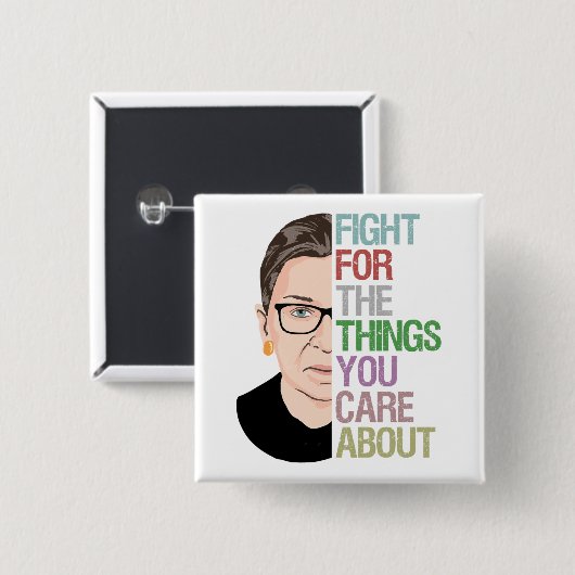 beruchte RBG Ruth Bader Ginsburg Vierkante Button 5,1 Cm (Voorkant /achterkant)
