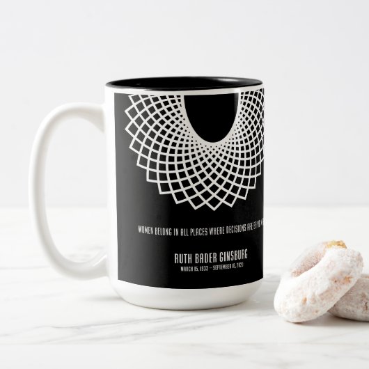 beruchte RBG Tweekleurige Koffiemok (Met donut)