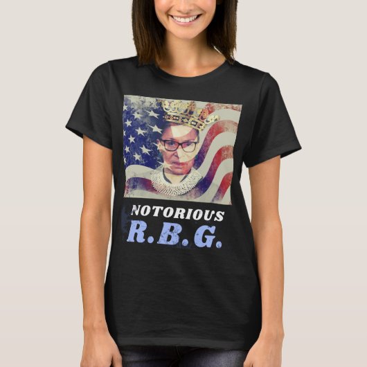 beruchte RGB Ruth Bader Ginsburg Feministische lib T-shirt (Voorkant)