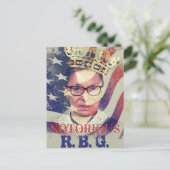 beruchte RGB Ruth Bader Ginsburg Liberal Feminist Briefkaart (Staand voorkant)