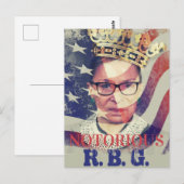beruchte RGB Ruth Bader Ginsburg Liberal Feminist Briefkaart (Voorkant / Achterkant)