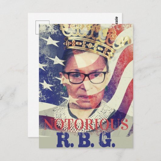 beruchte RGB Ruth Bader Ginsburg Liberal Feminist Briefkaart (Voorkant / Achterkant)