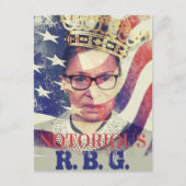 beruchte RGB Ruth Bader Ginsburg Liberal Feminist Briefkaart (Voorkant)