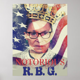 beruchte RGB Ruth Bader Ginsburg Liberal Feminist Poster