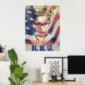 beruchte RGB Ruth Bader Ginsburg Liberal Feminist Poster (Thuiskantoor)