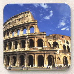 Beruchte ruïnes van het Colosseum in Rome Italië Drankjes Onderzetter