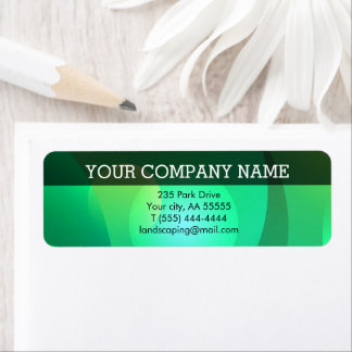 Berufliches Geschäft der grünen Smaragdinitialen Etiket