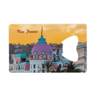Berühmde luxehotel Hotel Negresco in Nice Frankrij Creditkaart Flessenopener