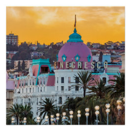 Berühmde luxehotel Hotel Negresco in Nice Frankrij Perfect Poster