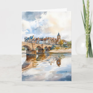 Berwick aquarel poster Wanddecoratie Berwick Muur Kaart