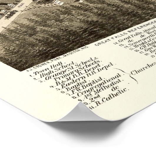 Berwick, ME & Great Herfsten, NH Panoramic Map - 1 Poster (Hoek)