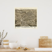 Berwick, ME & Great Herfsten, NH Panoramic Map - 1 Poster (Keuken)