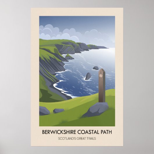 Berwickshire Coastal Path Scotland's Great Trails Poster (Voorkant)