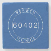 Berwyn, Illnois Zip Code Stenen Onderzetter (Voorkant)