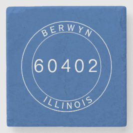 Berwyn, Illnois Zip Code Stenen Onderzetter