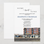 Berwyn Train Depot Housewarming Invitation Save The Date (Voorkant / Achterkant)