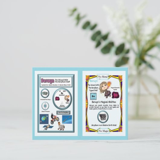 Berwyn Wizard - Beryllium Element Briefkaart (Staand voorkant)