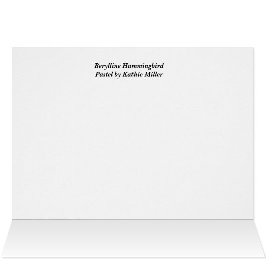 Berylline Hummingbird Painting (Binnen Horizontaal (Boven))