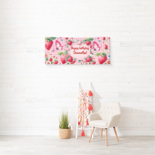Bes Berry Eerste Verjaardag Spandoek (Insitu)