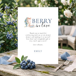 Bes Berry In Love Blueberry Bruidsfeest Bedankt Kaart