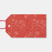 Bes bes cherry wit handgetekend modern. cadeaulabel (Achterkant Horizontaal)
