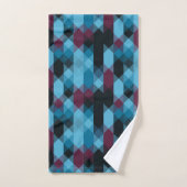 bes blue en ebben geometrisch bad handdoek (Handdoek)
