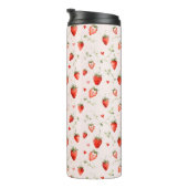 Bes Botanische Roze Hartjes Monogram Thermosbeker (Geroteerd rechts)