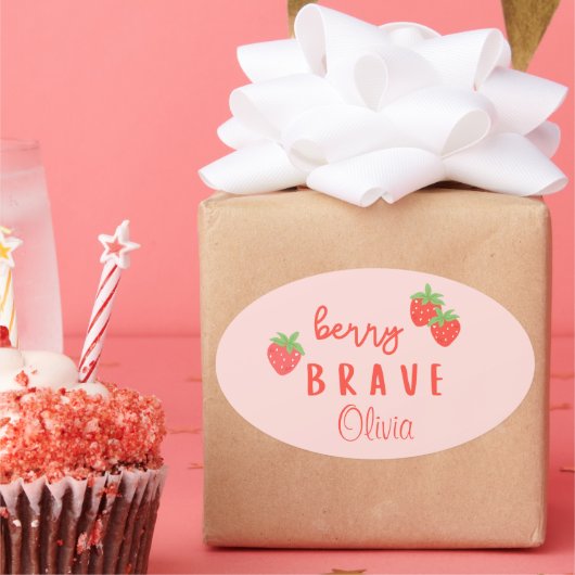 bes brave kinderkanker zieke kinderen aangepaste n ovale sticker (Feest)
