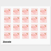 bes brave kinderkanker zieke kinderen aangepaste n vierkante sticker (Vel)