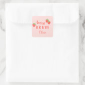 bes brave kinderkanker zieke kinderen aangepaste n vierkante sticker (Tas)