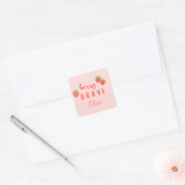 bes brave kinderkanker zieke kinderen aangepaste n vierkante sticker (Envelop)