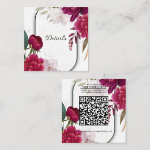 Bes details van Berry Bloom Garden Floral Glam Bru Vierkante Visitekaartje