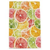 Bes Groene Oranje Roze Fruit Bruids Bruiloft Medium Cadeauzakje (Voorkant)