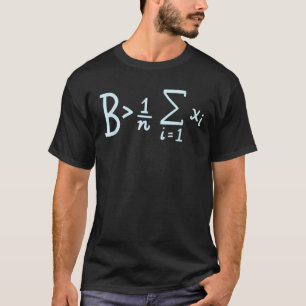 Bes groter dan gemiddeld, grappige Wiskunde T-shirt