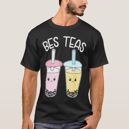 Bes Teas Boba Tea Besties Bubble Tea Cute Boba Bes T-shirt (Voorkant)