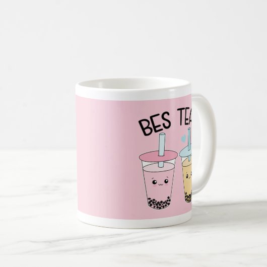 Bes Teas Boba Tea Mok | Bubble Tea Besties Gift (Voorkant rechts)