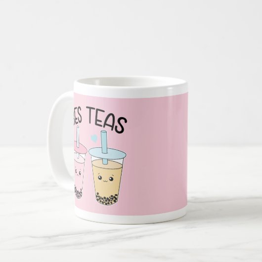 Bes Teas Boba Tea Mok | Bubble Tea Besties Gift (Voorkant links)