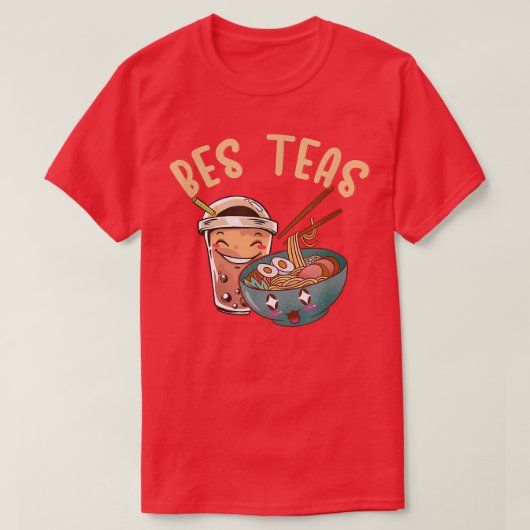 Bes Teas Bubble Tea Ramen Boba T-shirt (Design voorkant)