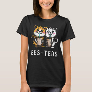 Bes Teas Cat Bubble Milk Tea Domestic Cat Boba Te T-shirt