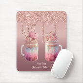 Bes Teas Yummy Boba Bubble Milk Tea Dessert Muismat (Met muis)