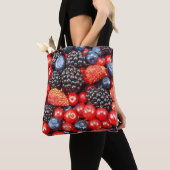 Bes-verse achtergrond mozaïek tote bag (Dichtbij)