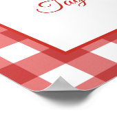 Bes Wit Baby Shower Aardbei Welkom Bord Poster (Hoek)