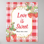 Bes zoet waterverf Love is Sweet bord Poster (Voorkant)