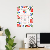 Bes zoete 1e VERJAARDAG MILESTONE Poster (Thuiskantoor)